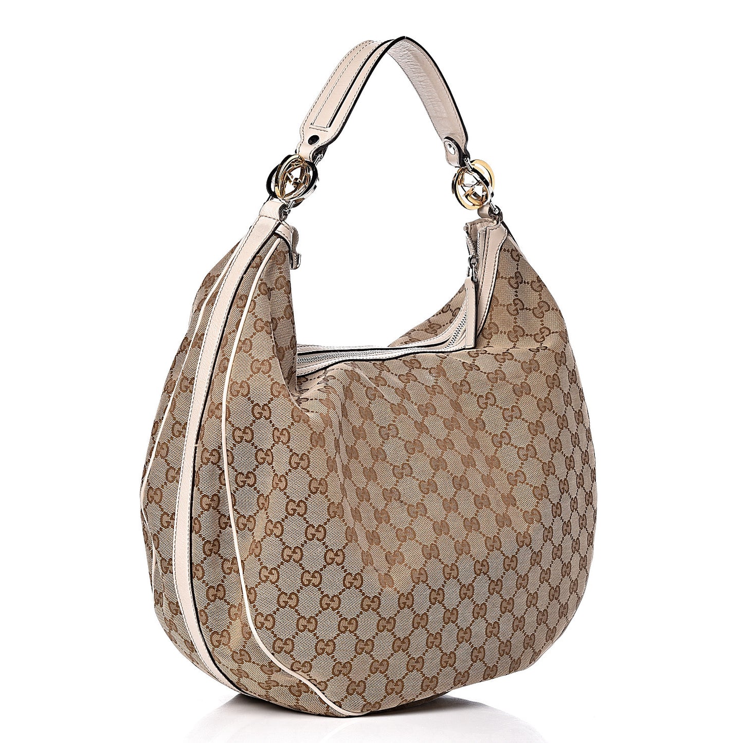 Monogram Large GG Twins Hobo Ivory
