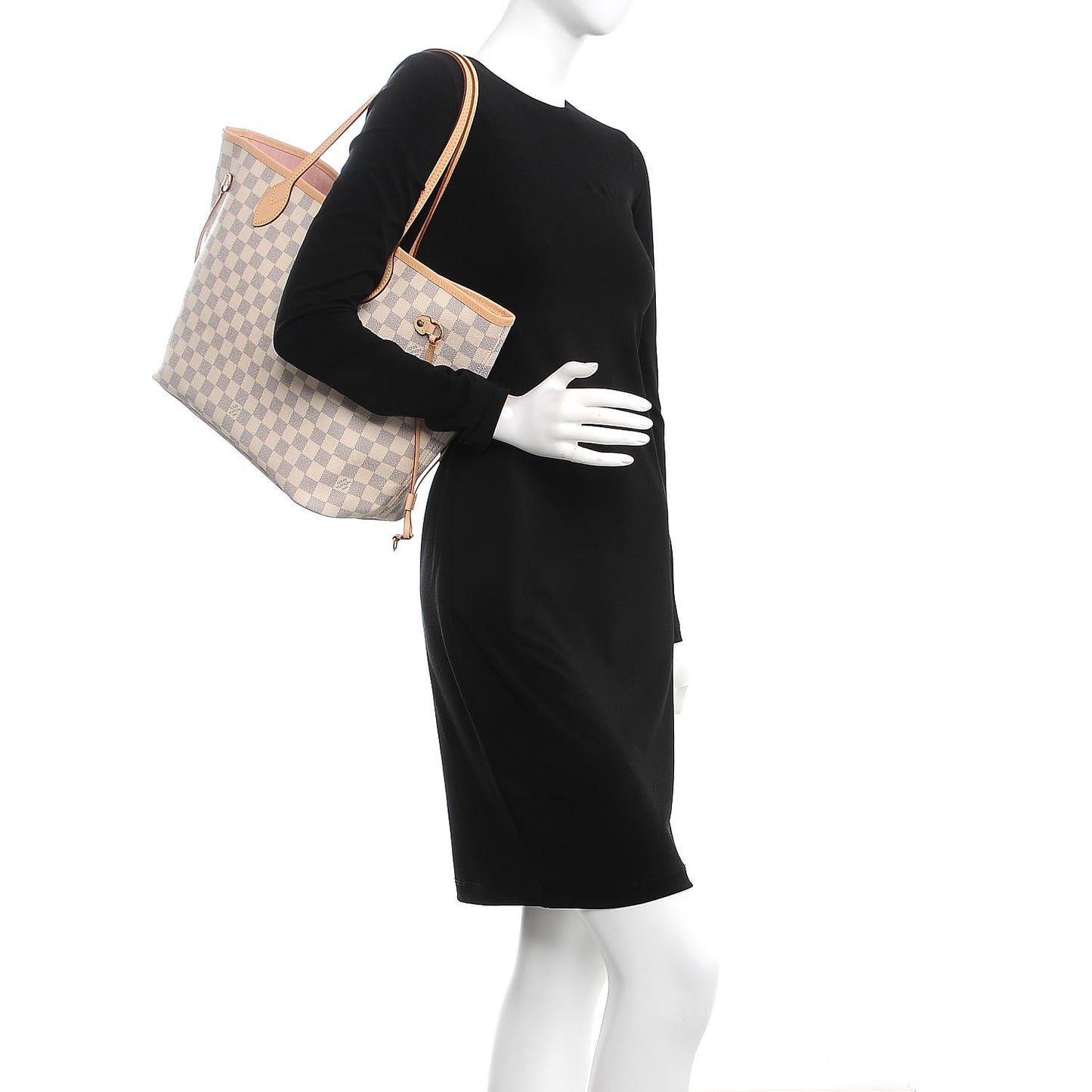Damier Azur Neo Neverfull MM Rose Ballerine