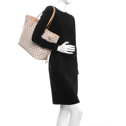 Louis Vuitton Damier Azur Neo Neverfull MM Rose Ballerine 3 of 19