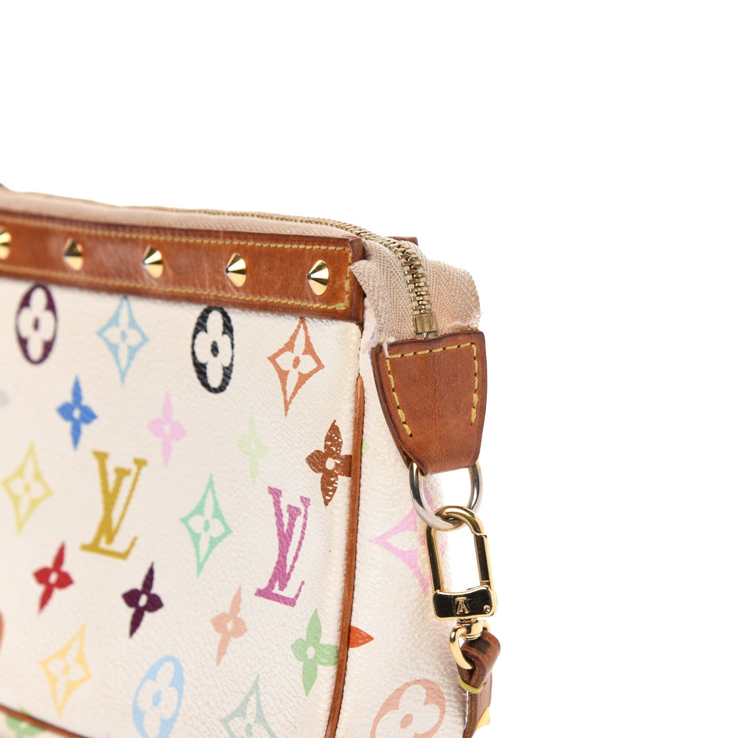 Louis Vuitton Monogram Multicolor Pochette Accessories White 10 of 11