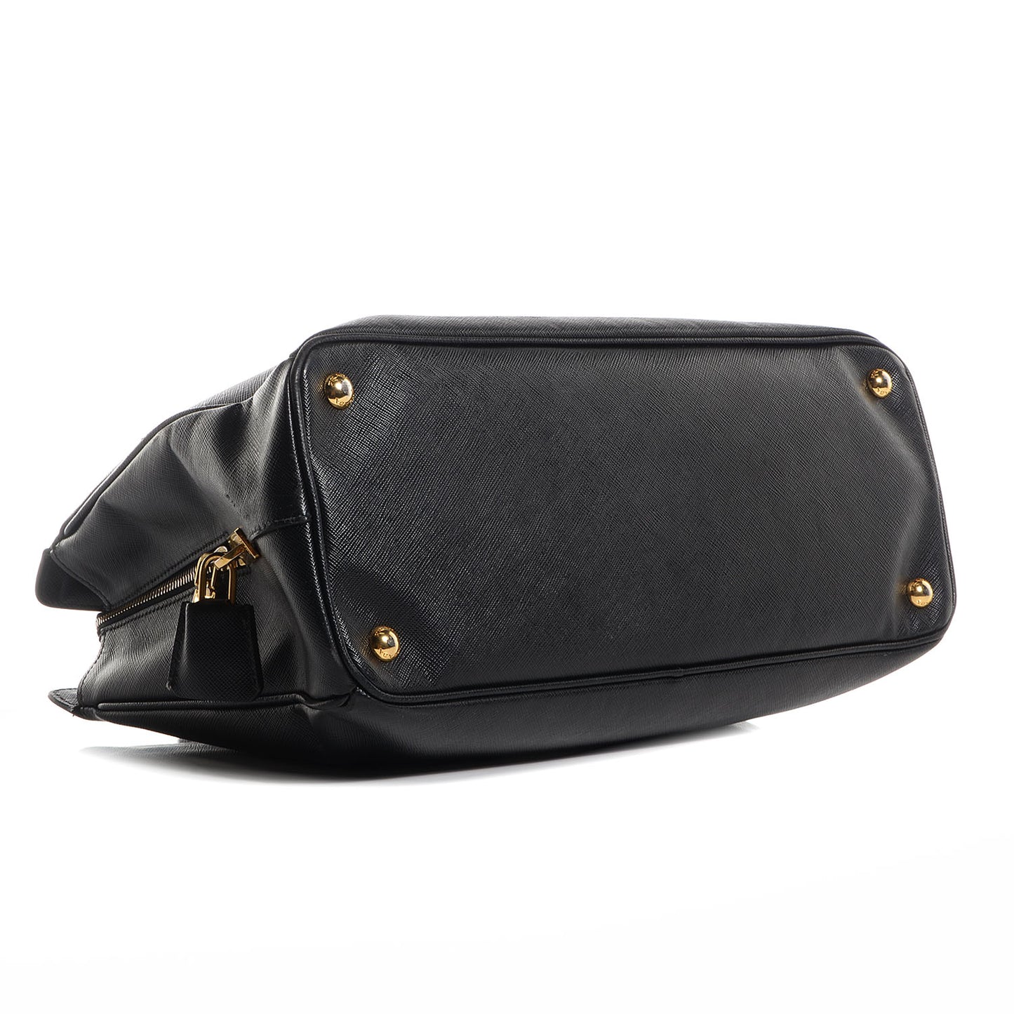 Saffiano Lux Large Top Handle Open Tote Nero Black