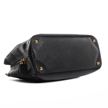 Prada Saffiano Lux Large Top Handle Open Tote Nero Black 5 of 11