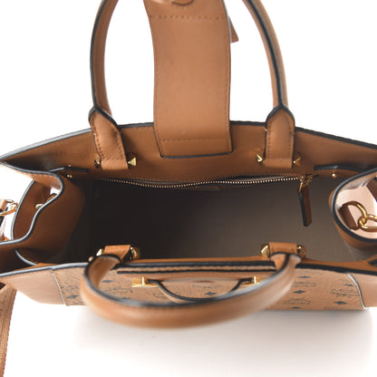MCM Visetos Small Essential Tote Cognac 5 of 9