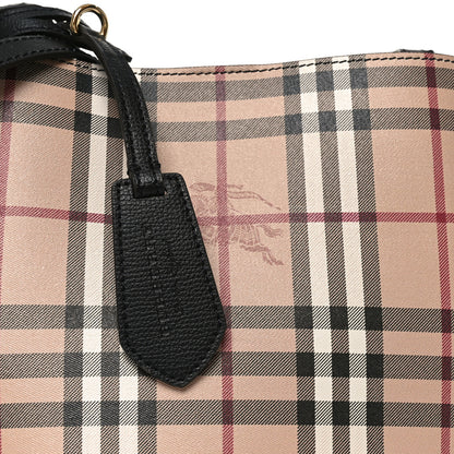 Burberry Haymarket Check Colours Small Lorne Bucket Crossbody Black 6 of 8