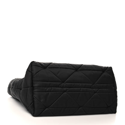 Prada Re-Nylon Nappa Triangle Quilted Padded Medium Double Handled Zip Tote Black 4 of 9
