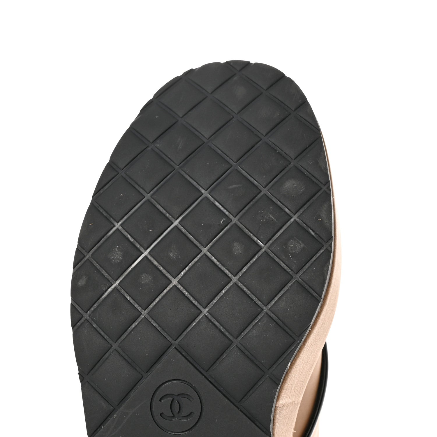 Chanel Calfskin Lace Up CC Short Boots 35.5 Beige Black 18 of 20