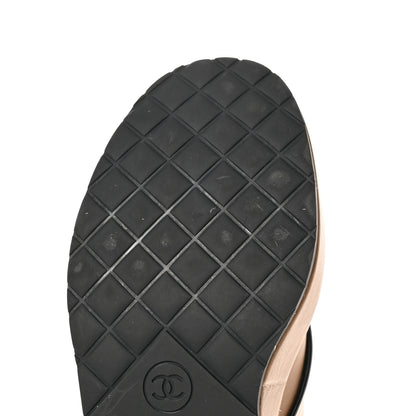 Chanel Calfskin Lace Up CC Short Boots 35.5 Beige Black 18 of 20