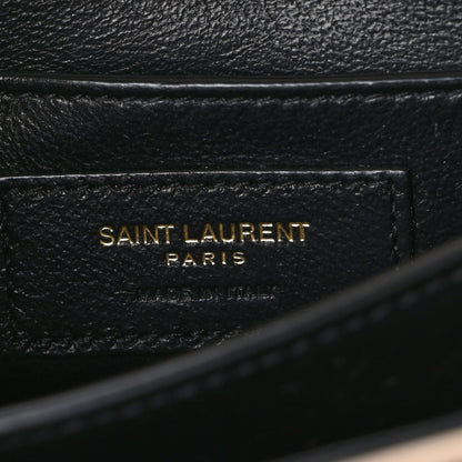 Saint Laurent Grain de Poudre Mini Classic Monogram Cassandra Top Handle Beige 6 of 8