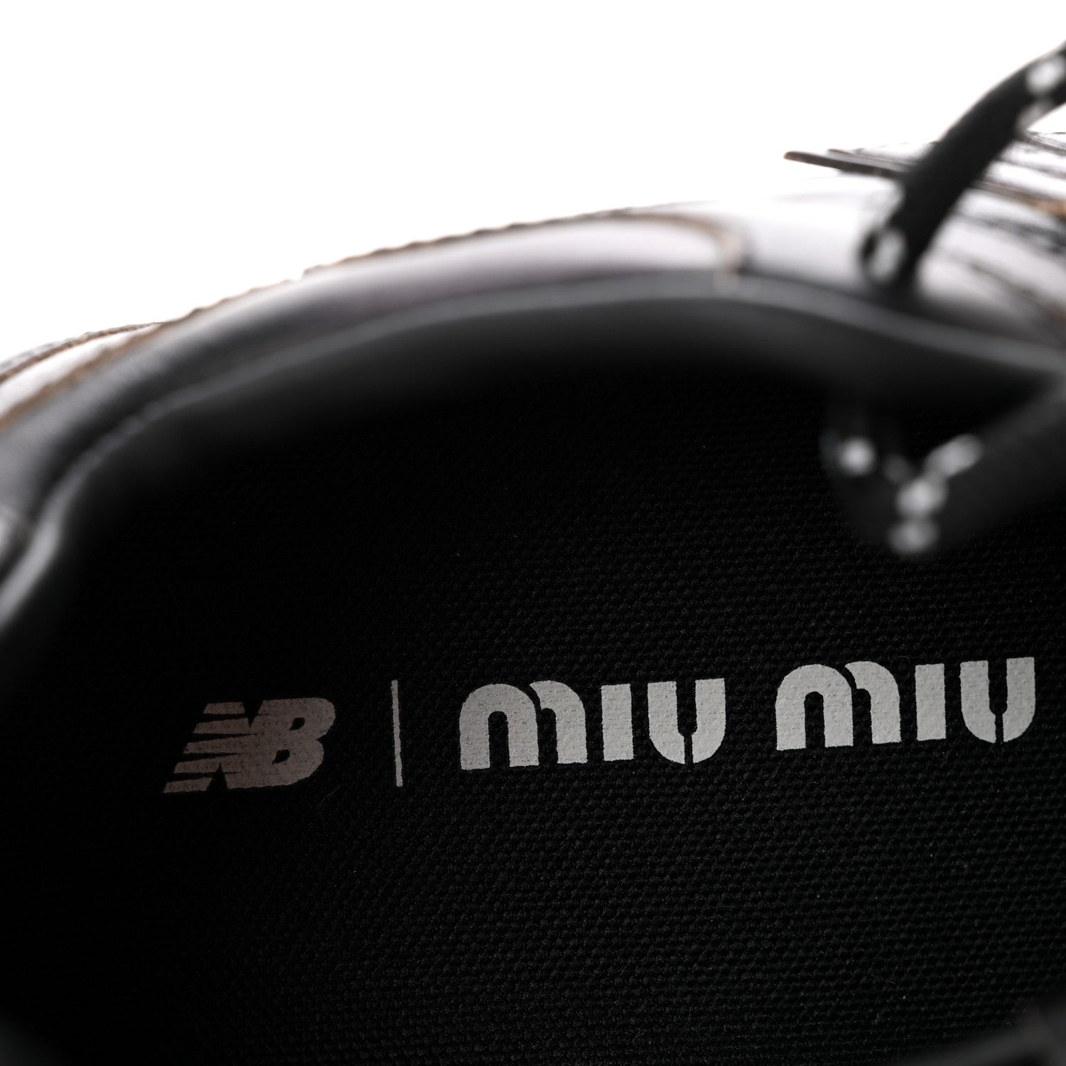 Miu Miu X NEW BALANCE Vitello Deco 530 SL Sneakers 37 Black 8 of 9