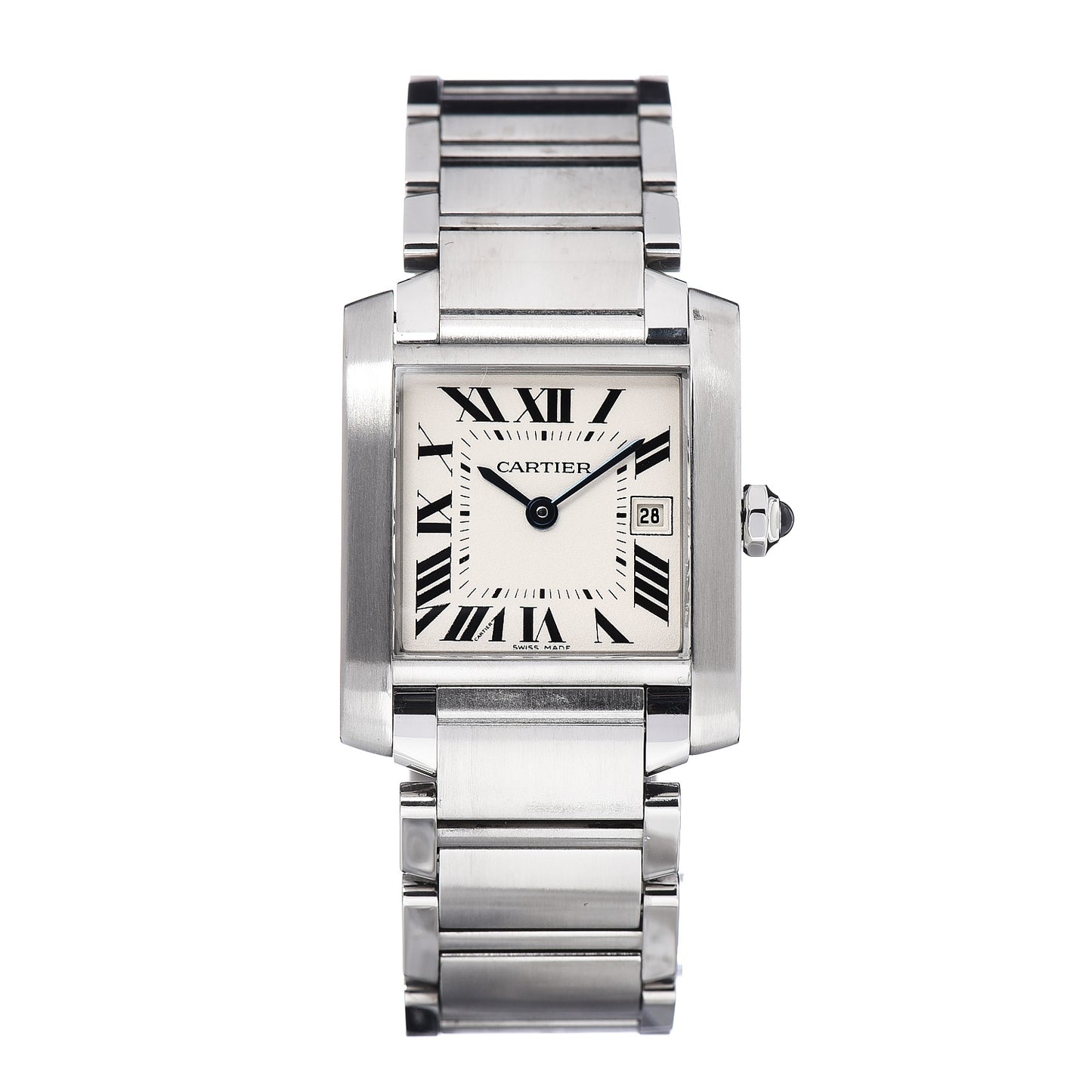 Stainless Steel 25mm Tank Francaise Quartz Watch