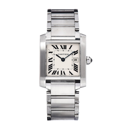 Cartier Stainless Steel 25mm Tank Francaise Quartz Watch 1 of 7