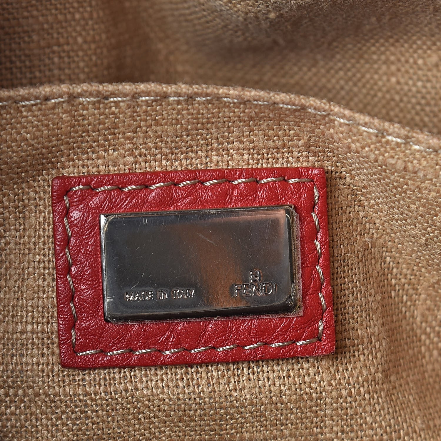 Fendi Zucca Cuoio Romano Selleria Medium Boston Tobacco Rosso Scuro 7 of 16