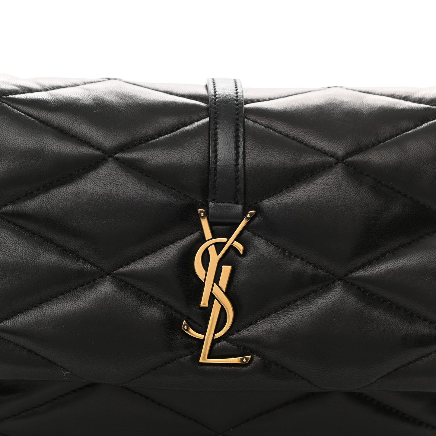 Lambskin Quilted Le 57 Diamond Shoulder Bag Black