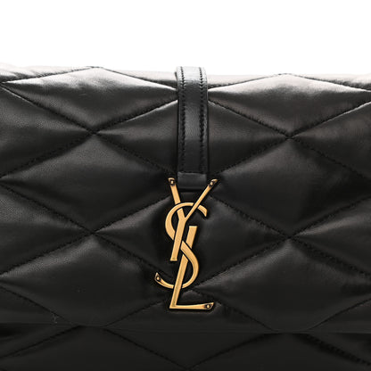 Saint Laurent Lambskin Quilted Le 57 Diamond Shoulder Bag Black 7 of 11
