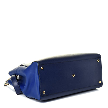 Fendi Vitello Elite Regular 2Jours Tote Blue 5 of 11