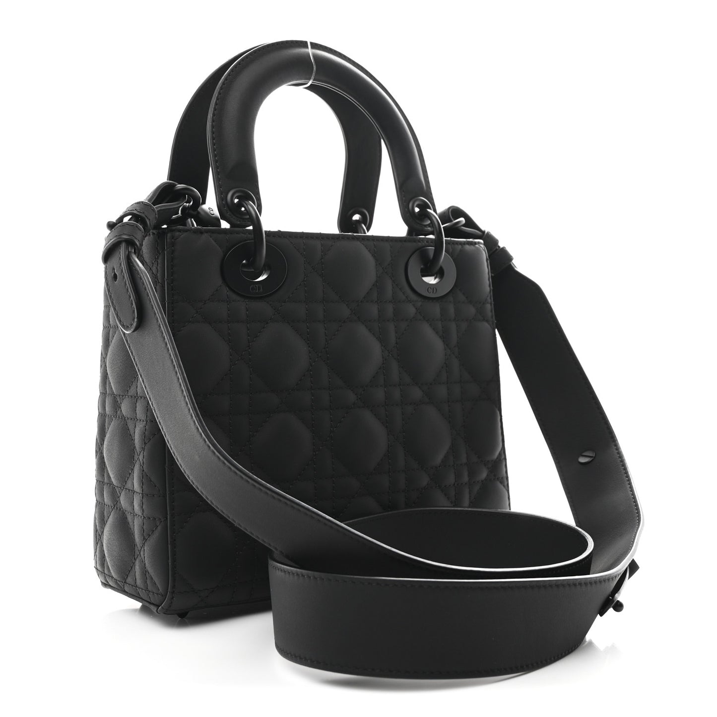 Ultra Matte Calfskin Cannage Small My ABCDior Lady Dior Black