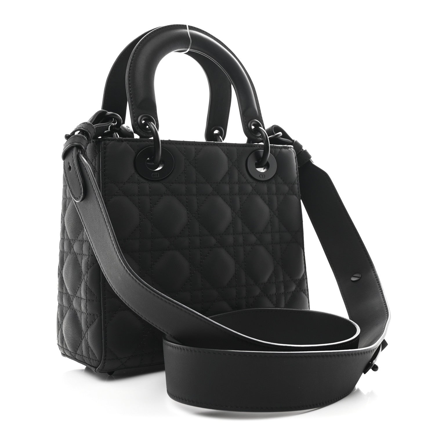 Christian Dior Ultra Matte Calfskin Cannage Small My ABCDior Lady Dior Black 3 of 10