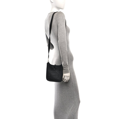 Hermes Taurillon Clemence Amazone Evelyne TPM Black White 2 of 10