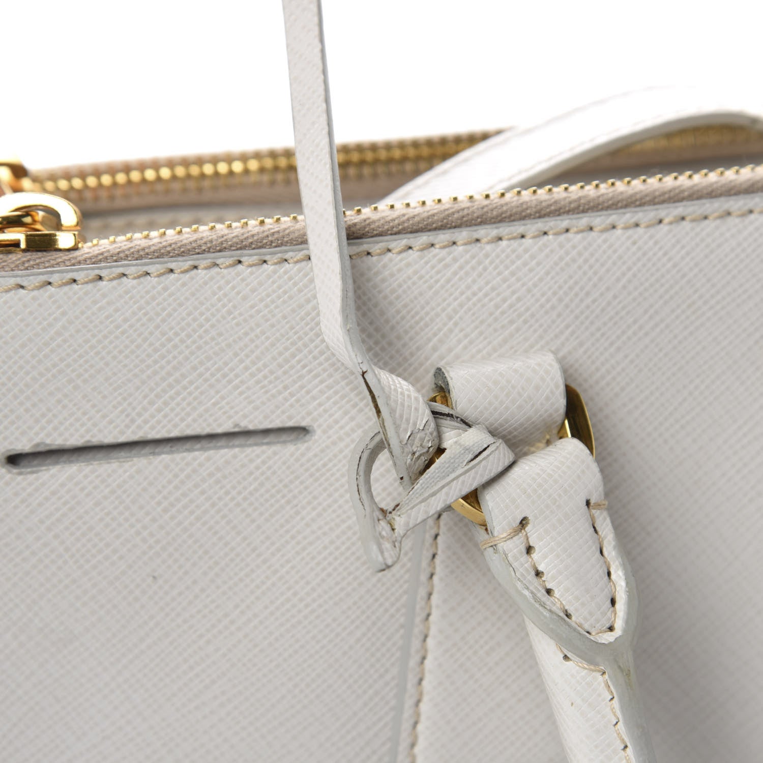 Prada Saffiano Small Galleria Double Zip Tote Talco 9 of 13