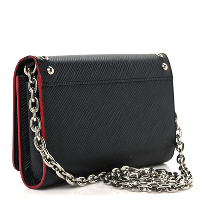 Louis Vuitton Epi Studded Twist Chain Wallet Black 2 of 9