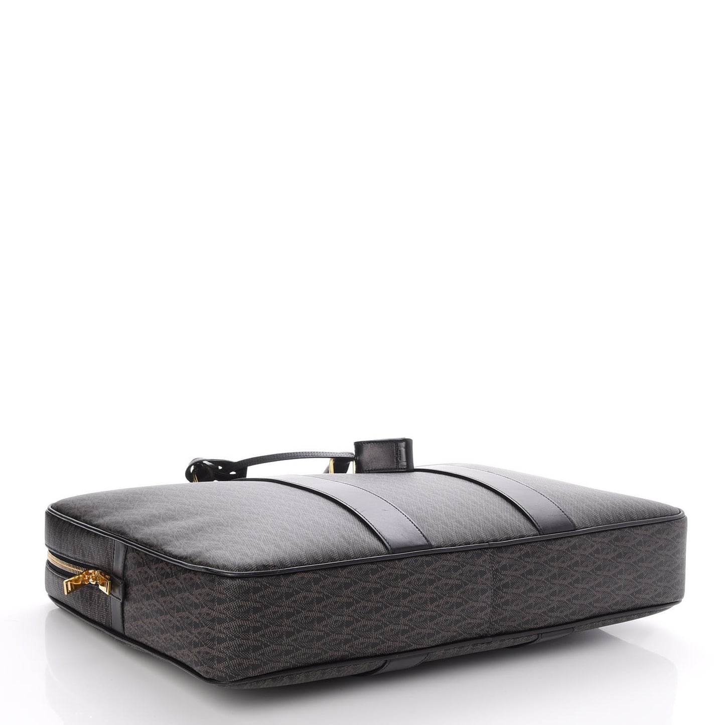Toile Classic Monogram Flat Briefcase Black