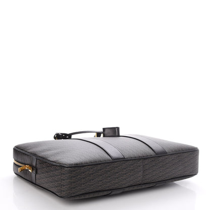 Saint Laurent Toile Classic Monogram Flat Briefcase Black 4 of 7