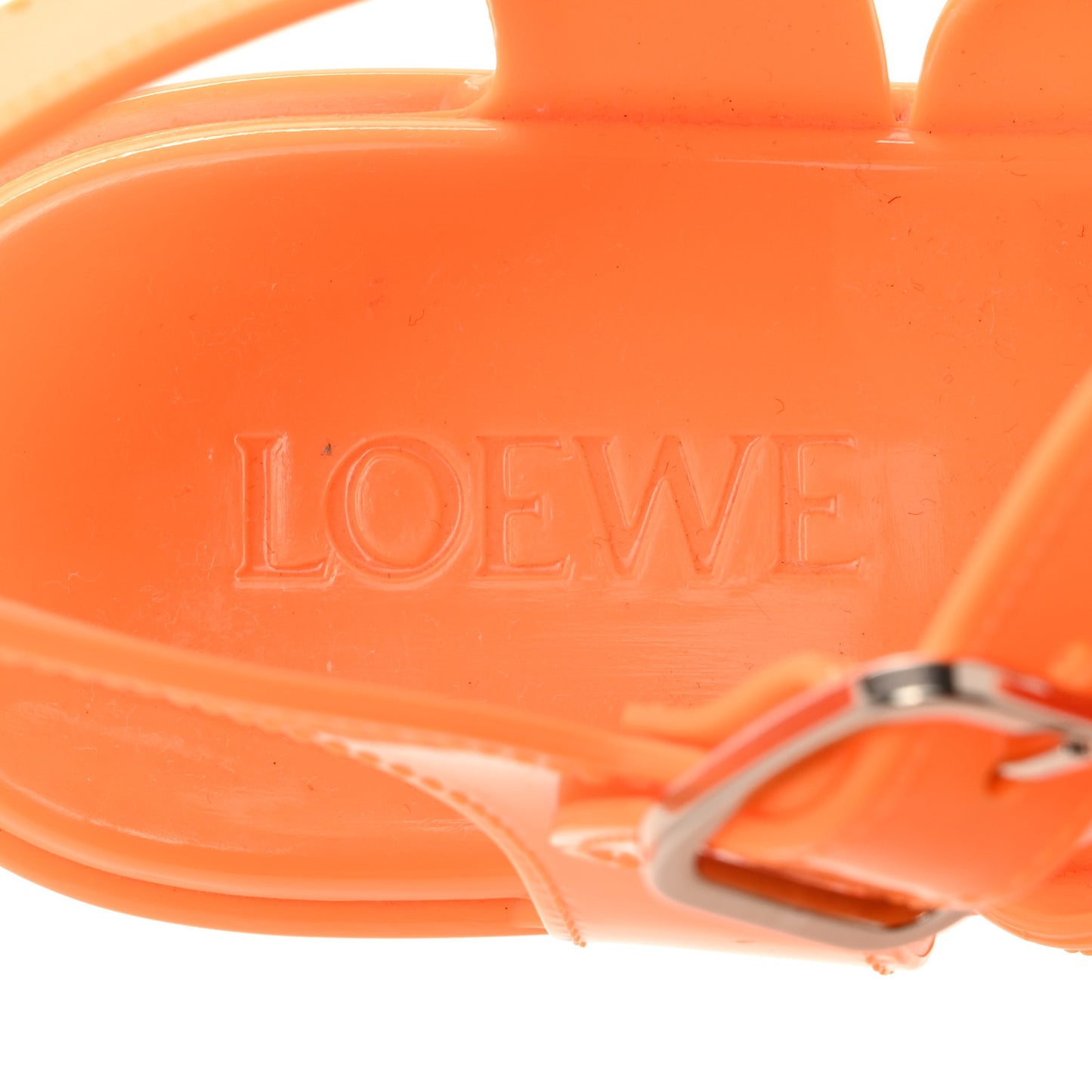 Rubber Wedge Sandals 38 Orange
