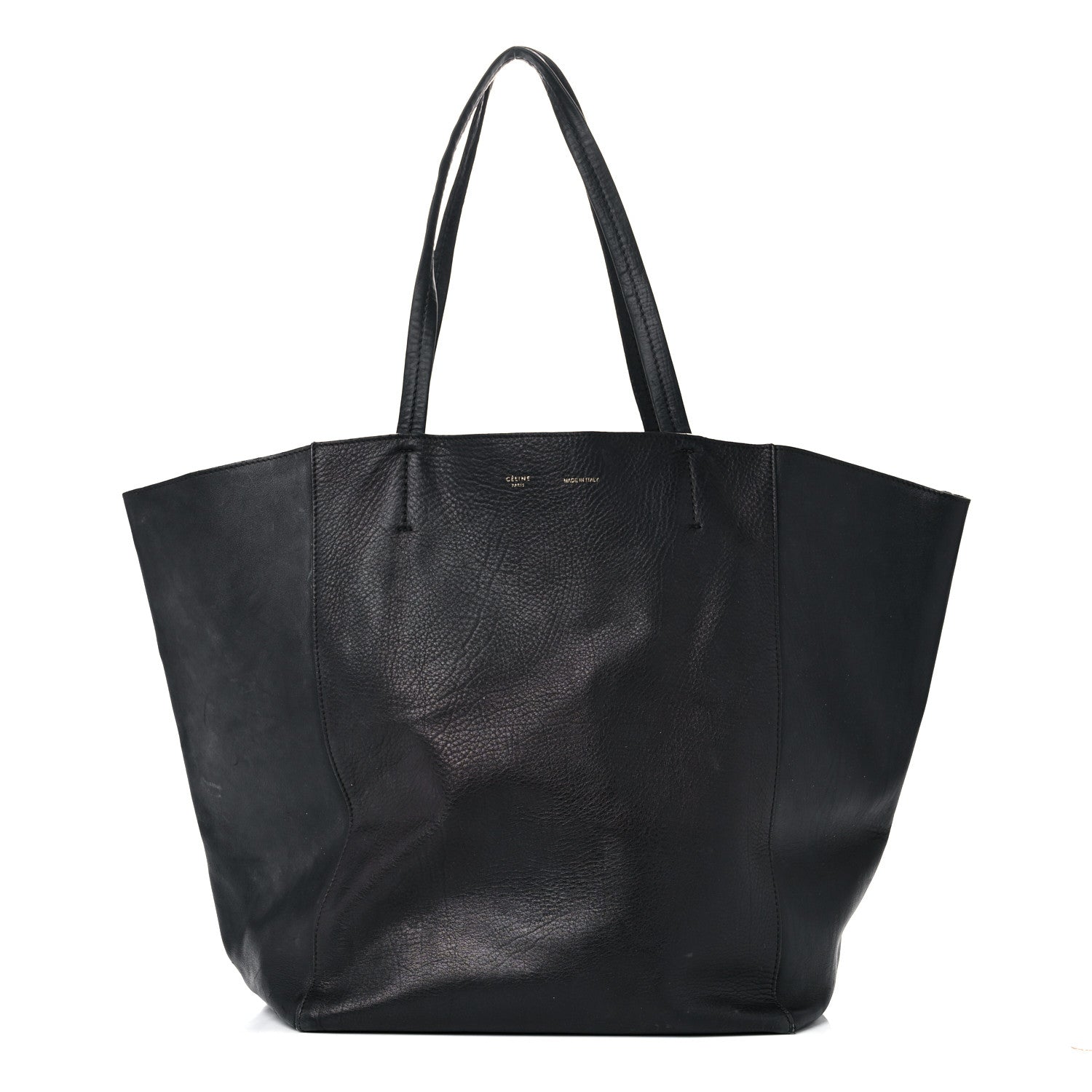 Celine Elephant Calfskin Medium Horizontal Cabas Phantom Black 1 of 19