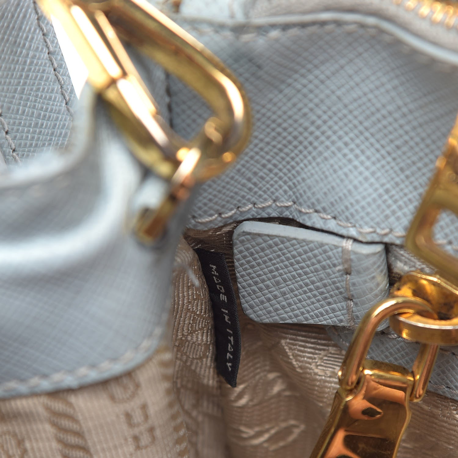 Prada Saffiano Galleria Mini Double Zip Tote Aviazione 8 of 15