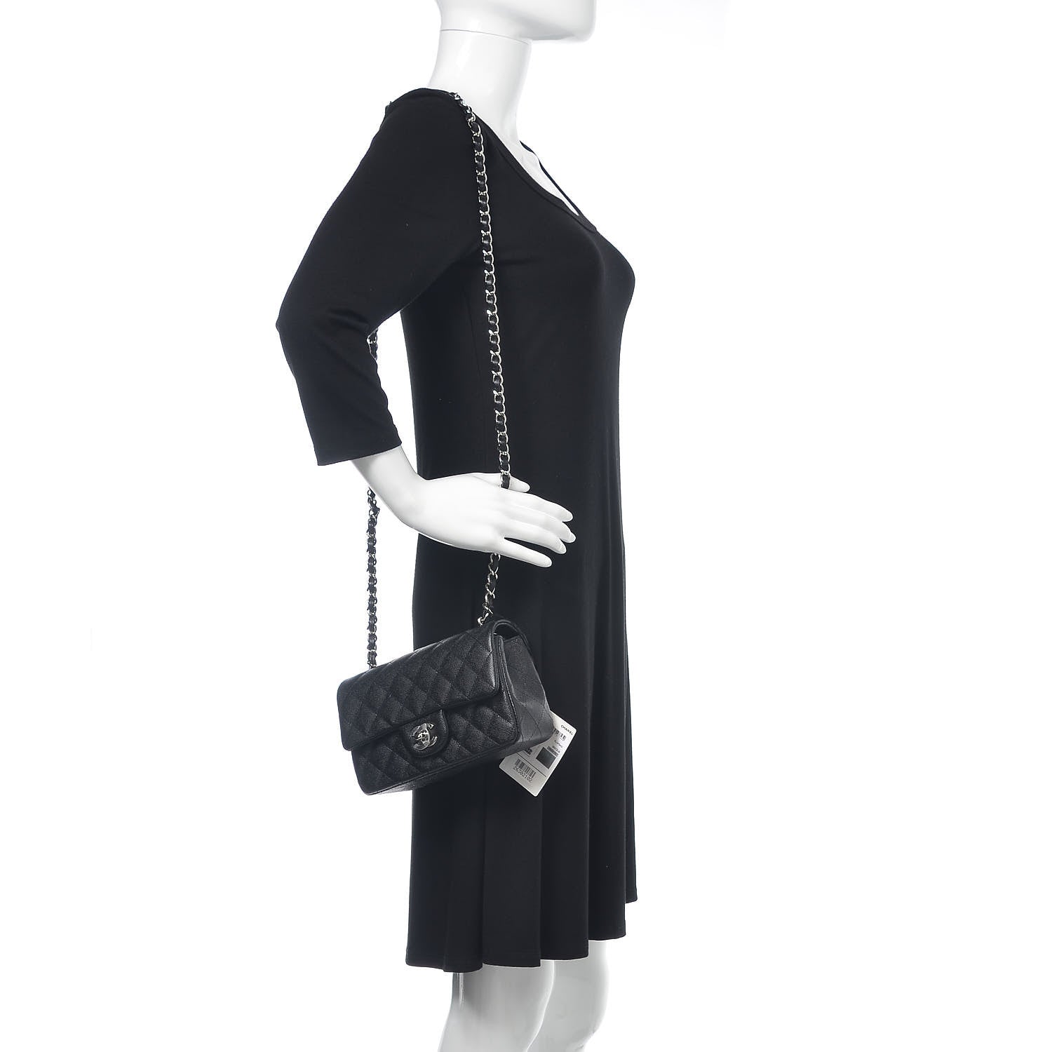 Chanel Caviar Quilted Mini Rectangular Flap Black 2 of 10