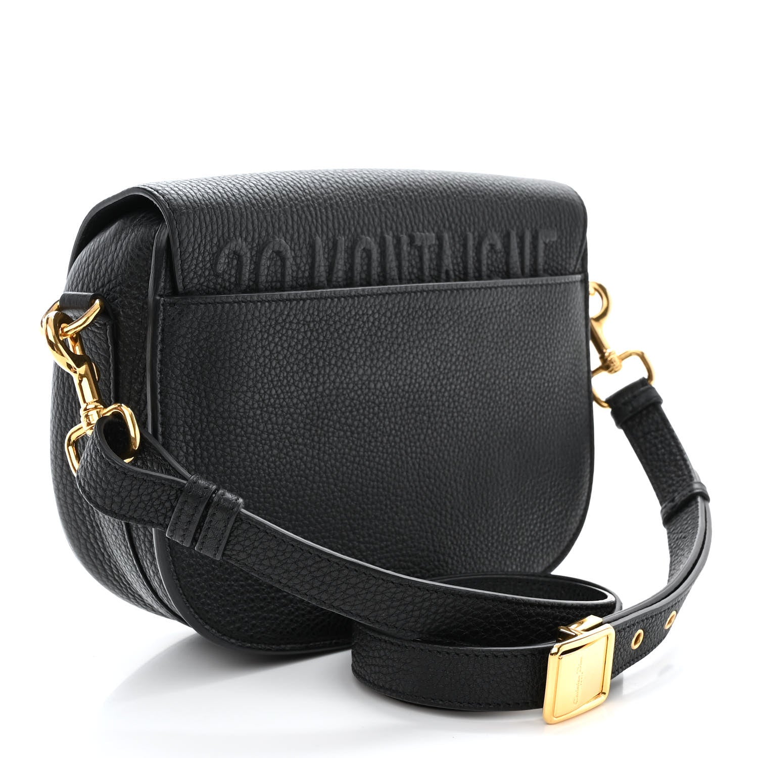 Christian Dior Grained Calfskin Medium Bobby Flap Navy Blue 3 of 12