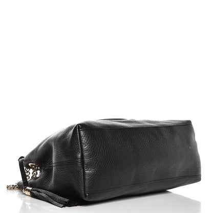 Gucci Pebbled Calfskin Medium Soho Chain Shoulder Bag Black 4 of 8