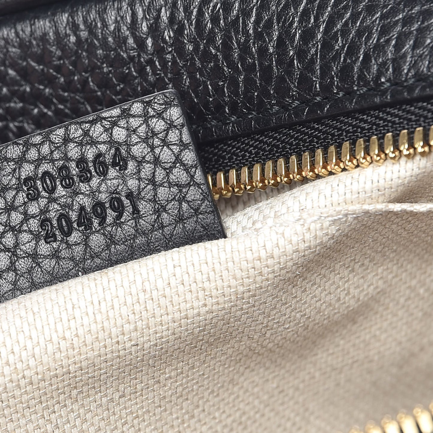 Pebbled Calfskin Small Soho Disco Bag Black