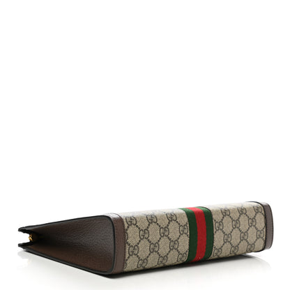 Gucci GG Supreme Monogram Web Ophidia Pouch Brown 4 of 7