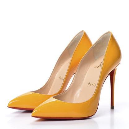 Christian Louboutin Patent Pigalle Follies 100 Pumps 35 Full Moon 3 of 9