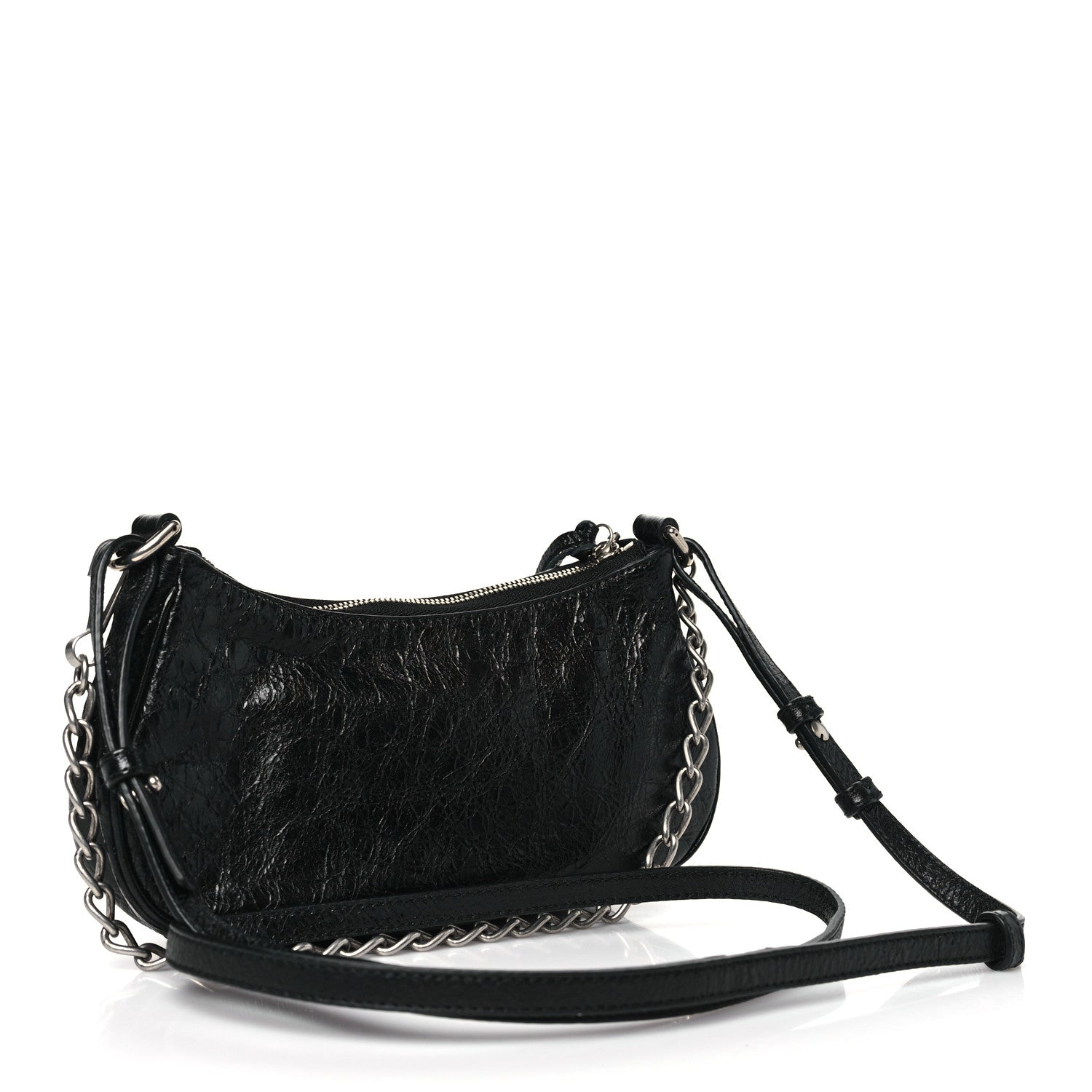 Balenciaga Agneau Arena Le Cagole Mini Purse With Chain Black 3 of 10