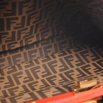 Fendi Corda Zucca Large Peekaboo Iconic Satchel Natural Pumpkin 6 of 9