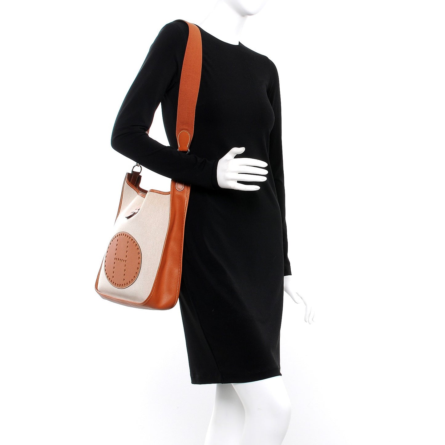 Toile Epsom Evelyne III GM Ecru Gold
