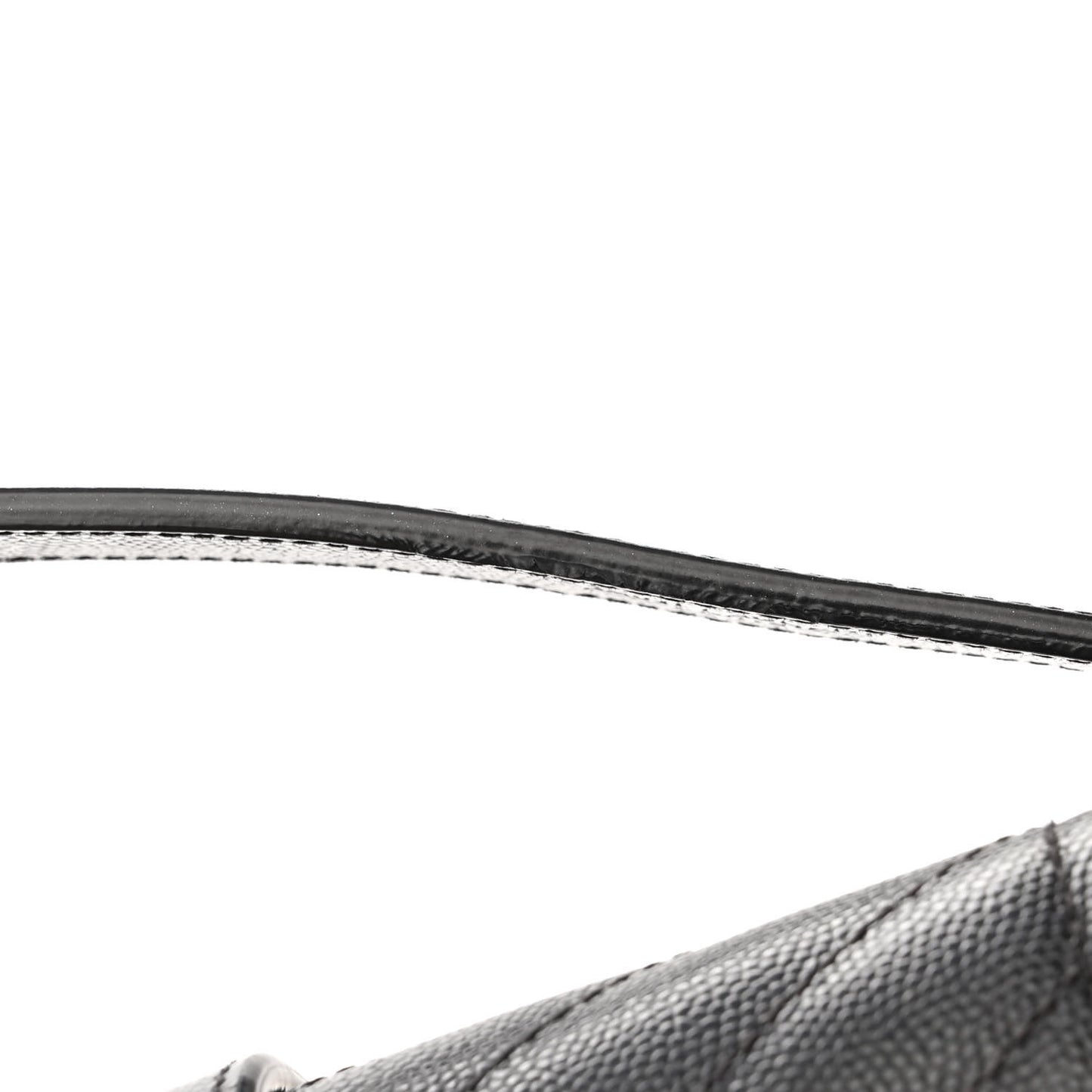 Grain De Poudre Textured Mixed Matelasse Triquilt Medium Monogram Satchel Black