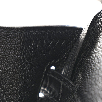 Hermes Togo Matte Alligator Birkin Touch 25 Black 7 of 13