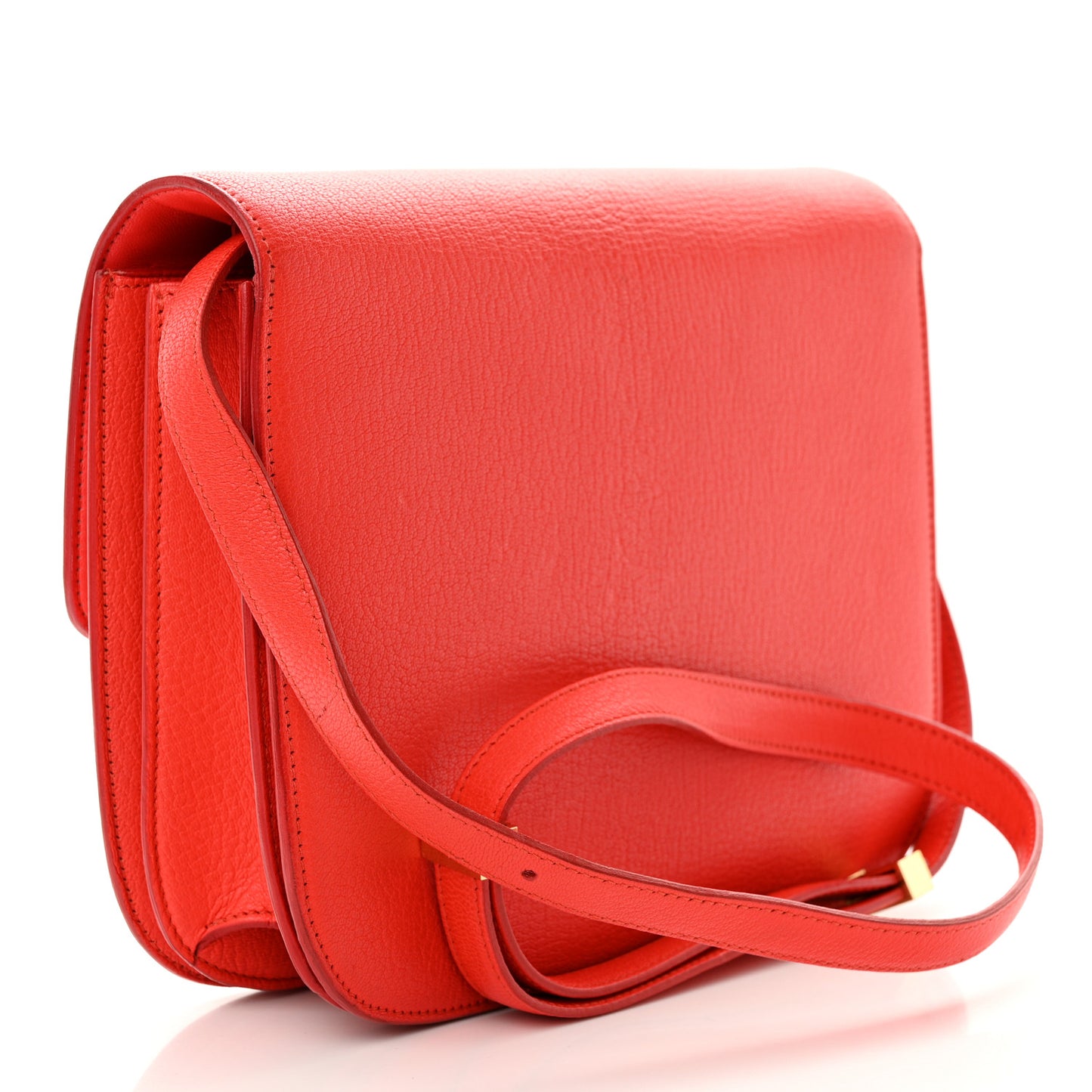 Goatskin Medium Classic Box Flap Bag Alizarin