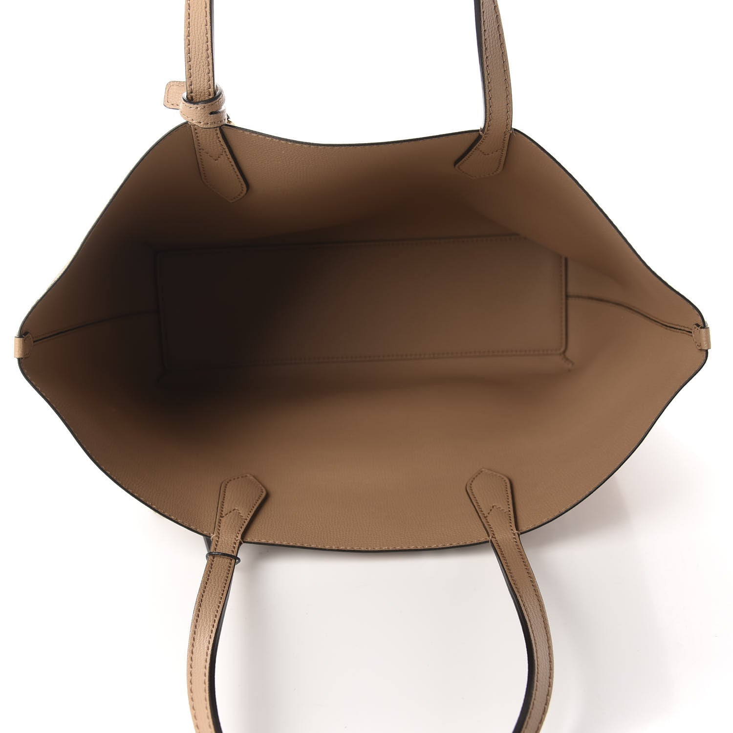 Burberry Grainy Calfskin Haymarket Check Medium Reversible Tote Camel 5 of 15