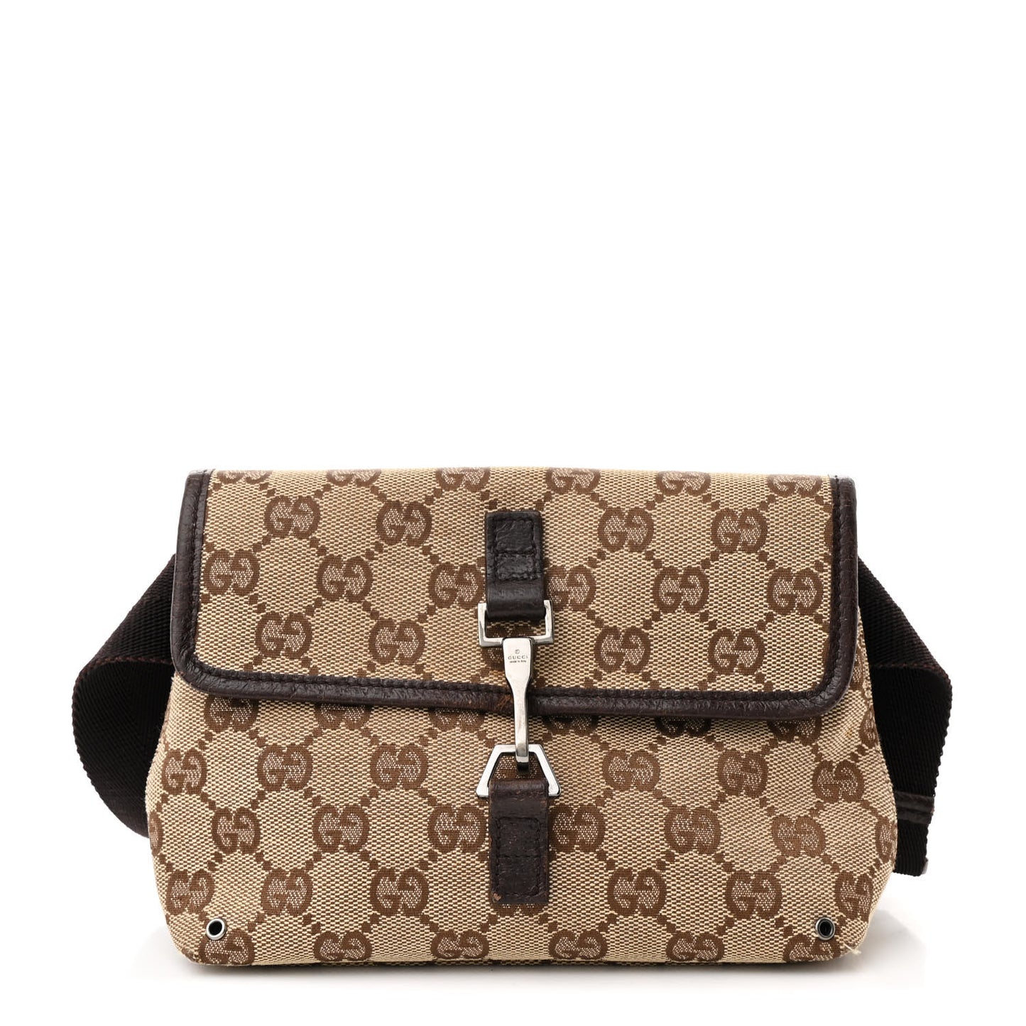 GG Monogram Flight Belt Bag Dark Brown