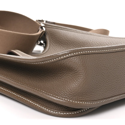 Hermes Taurillon Clemence Evelyne III PM Etoupe 9 of 10