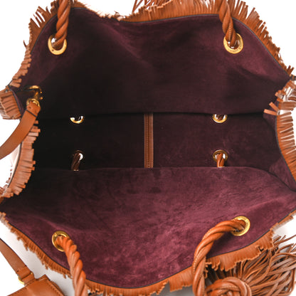 Valentino Garavani Calfskin The Rope Shopper Tan 6 of 11