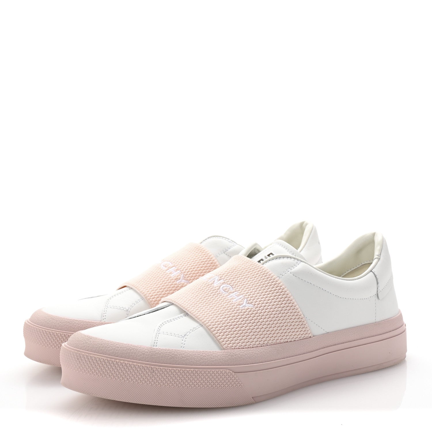 Givenchy Calfskin Band Logo Womens City Sport Sneakers 41 White Pink 4 of 10