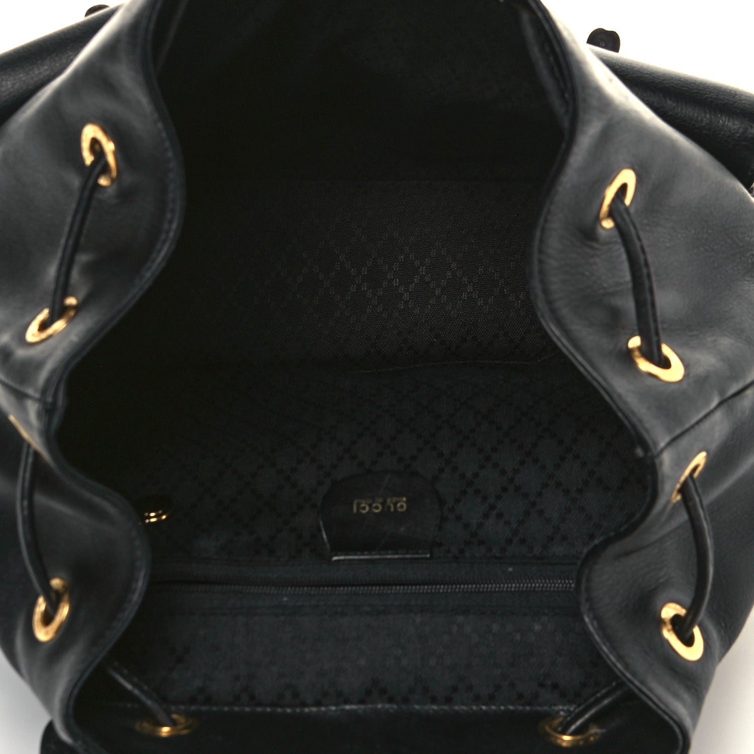 Gucci Calfskin Bamboo Backpack Black 4 of 15