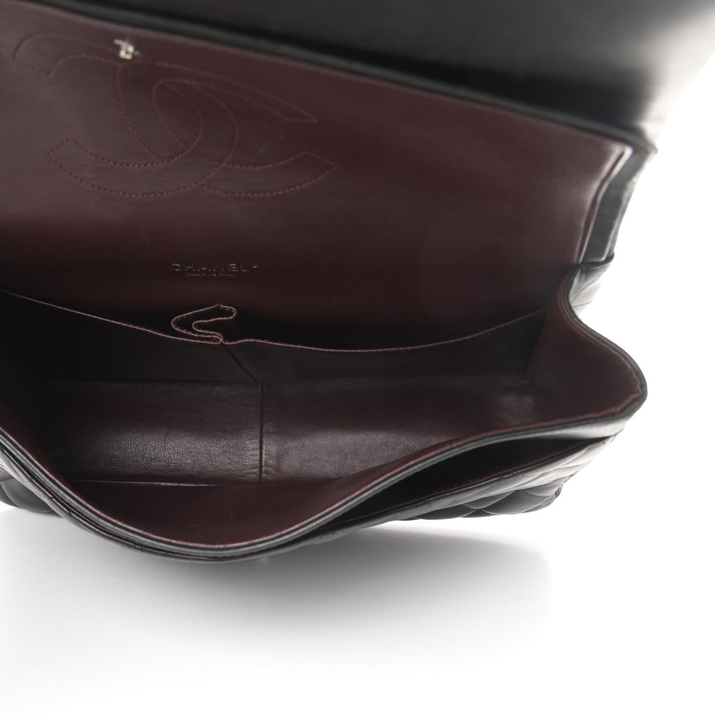 Lambskin Quilted Maxi Double Flap Black