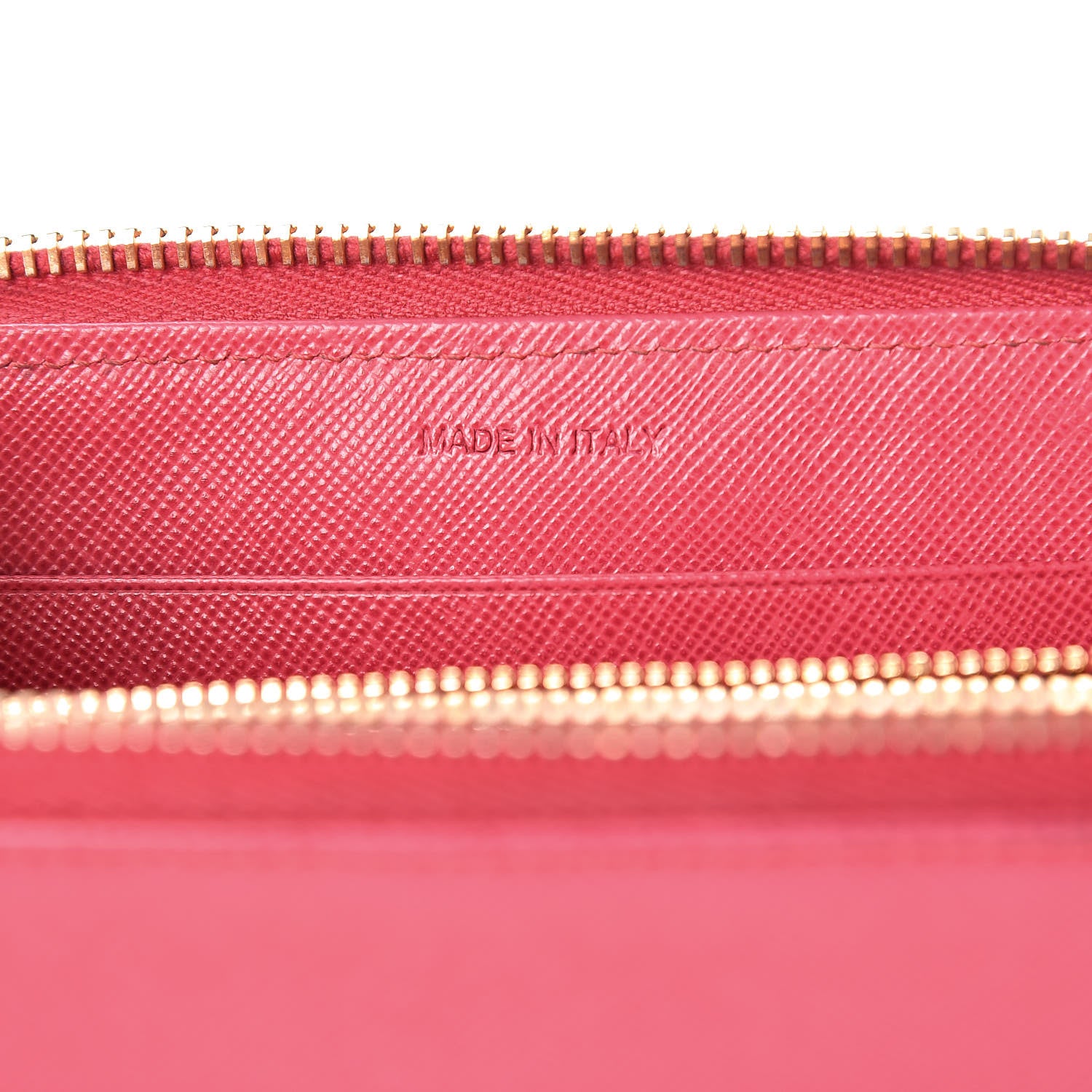 Prada Saffiano Zip Around Wallet Peonia 7 of 19