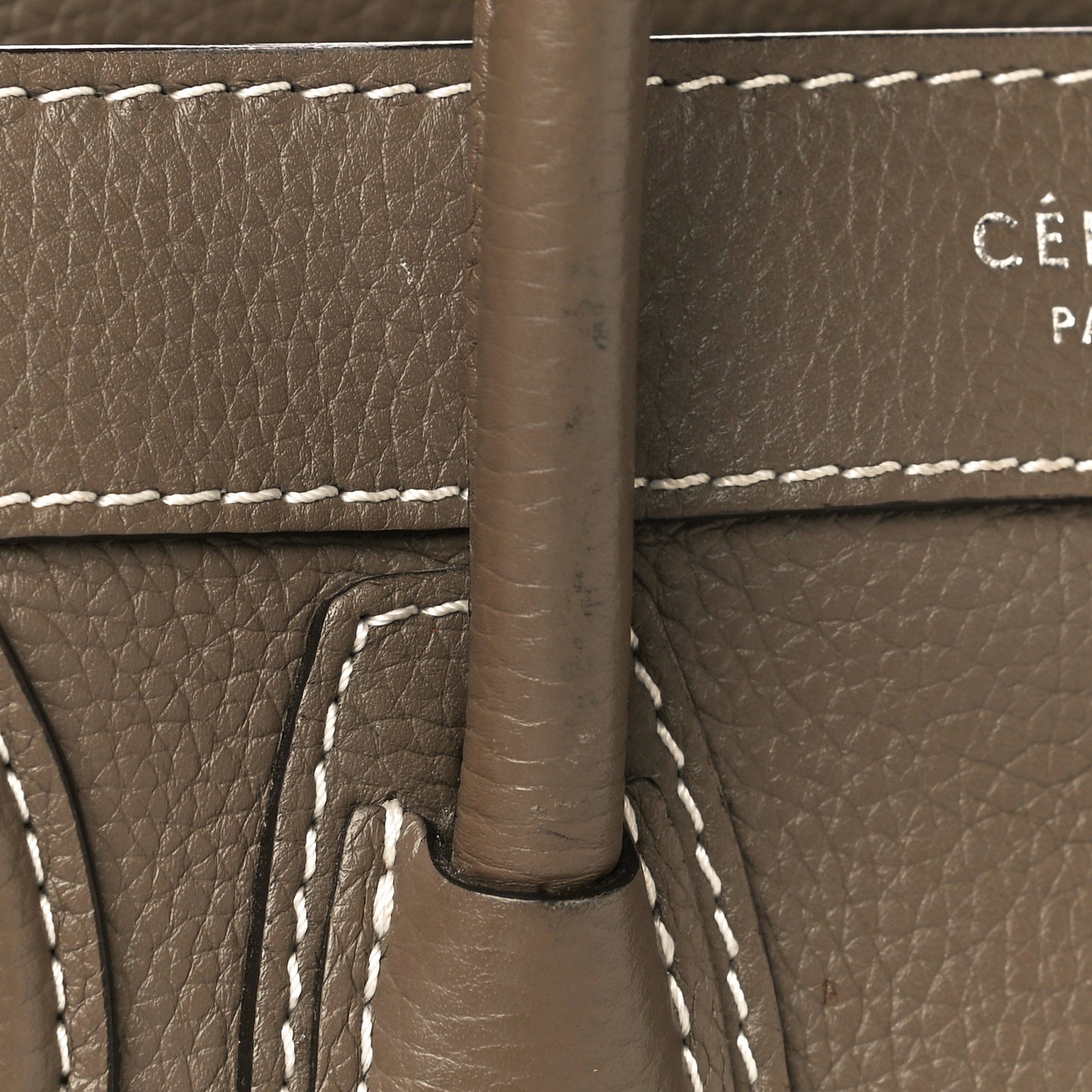 Drummed Calfskin Nano Luggage Souris